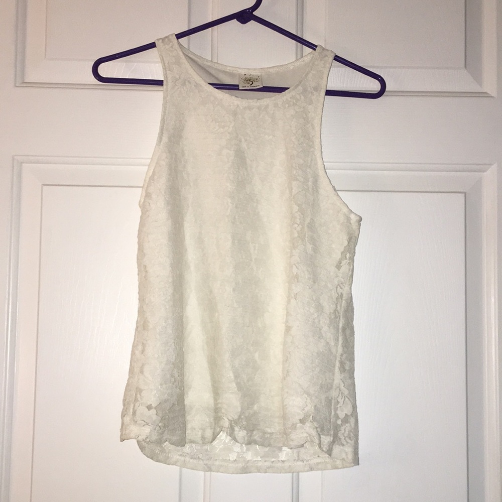 Formal White Lace Tanktop